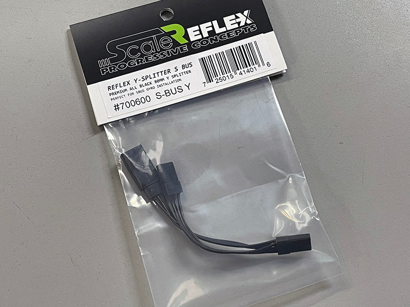 Reflex Servo S BUS CABLE - ESC Y Splitter (80mm) Cable Wire SBUS PATCH GYRO ESC SERVO (REVERSED) [Scale Reflex] 700600