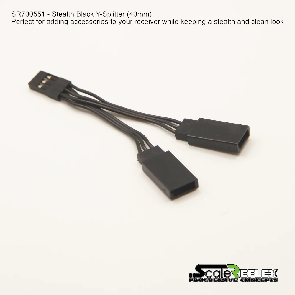 Reflex Servo Y Splitter - ESC (40mm) 1.6" Y-Splitter Cable Wire [Scale Reflex] 700551