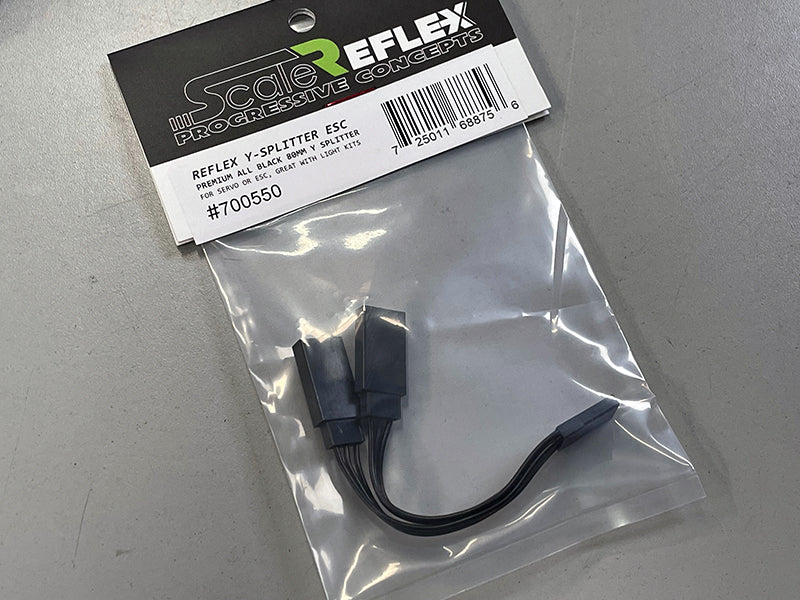 Reflex Servo Y Splitter - ESC (80mm) 3.2" Y-Splitter Cable Wire [Scale Reflex] 700550 - Image 3