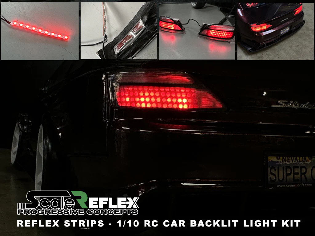 REFLEX STRIPS - LIGHTS for LEXAN LIGHT BUCKETS (flexible, cuttable, flush mount) ANGEL EYE HALO LED for 1-10 CAR [SCALE REFLEX] 700620 - Image 3