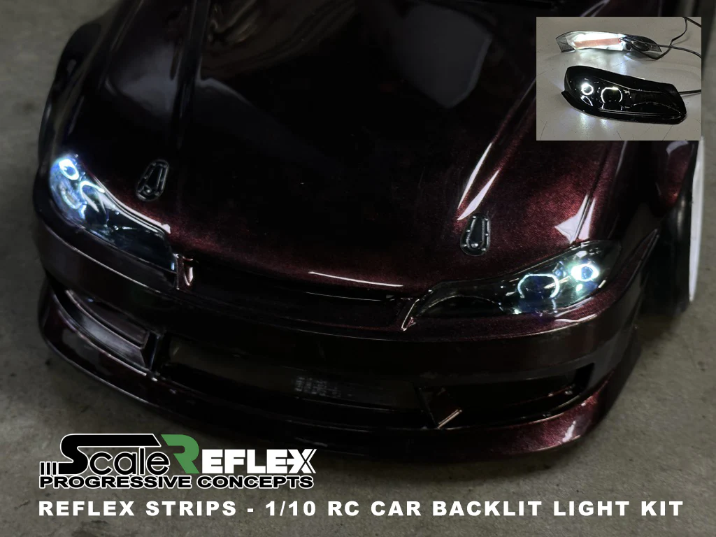 REFLEX STRIPS - LIGHTS for LEXAN LIGHT BUCKETS (flexible, cuttable, flush mount) ANGEL EYE HALO LED for 1-10 CAR [SCALE REFLEX] 700620 - Image 5