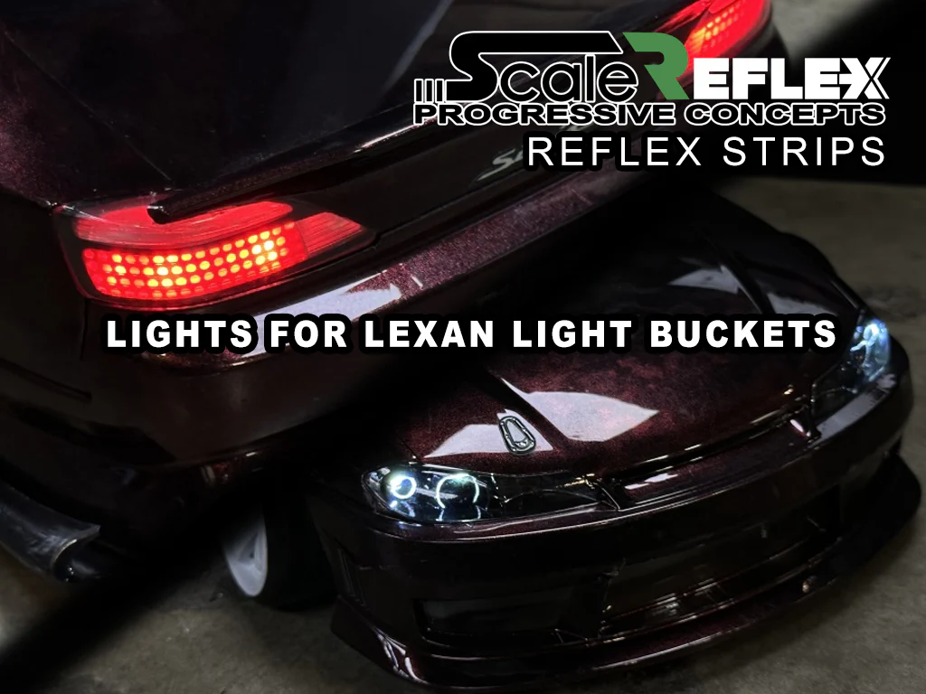 REFLEX STRIPS - LIGHTS for LEXAN LIGHT BUCKETS (flexible, cuttable, flush mount) ANGEL EYE HALO LED for 1-10 CAR [SCALE REFLEX] 700620 - Image 6