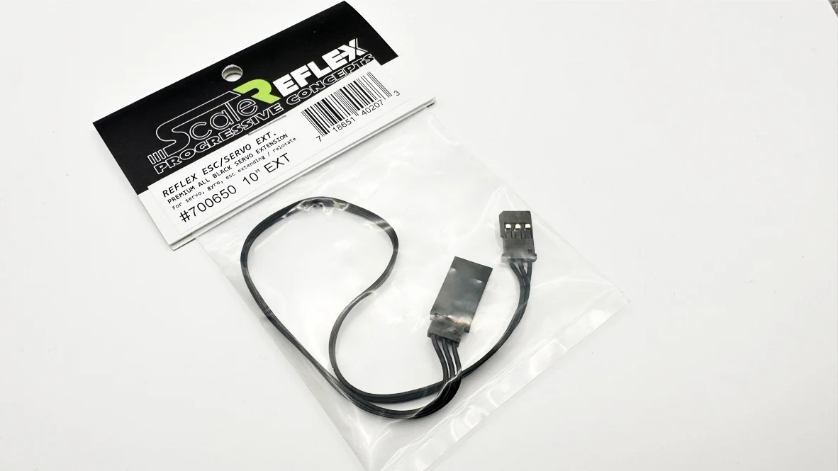 Reflex TRIPLE BLACK SERVO ESC EXTENSION CABLE (120mm - 150mm - 180mm - 250mm) - Servo ESC Wire [Scale Reflex] 700645 700650 700665 700675 - Image 4