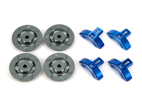 RER HYBRID Aluminum caliper &amp; rotor hub [with logo] [DLIKE] DL337-2-R DL337-2-BL DL337-2-G  RED BLUE GOLD - Image 2
