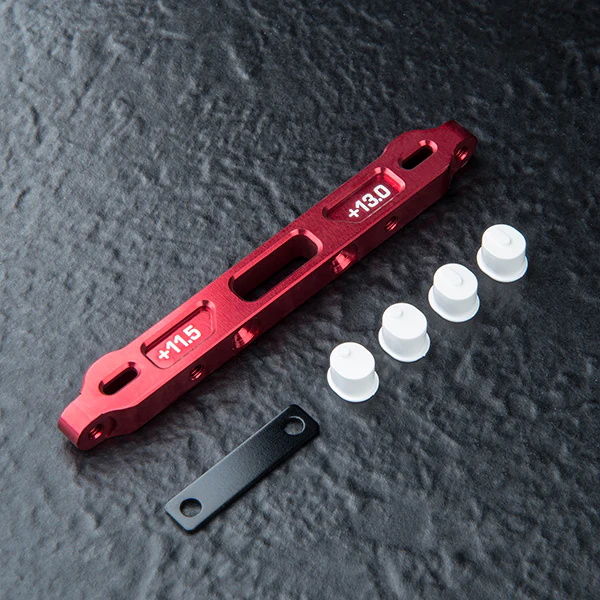 RMX 4 Aluminum Adjustable Lower Arm Mount Set (+11.5~13.0) Red Black [MST] 210731R 210731BK