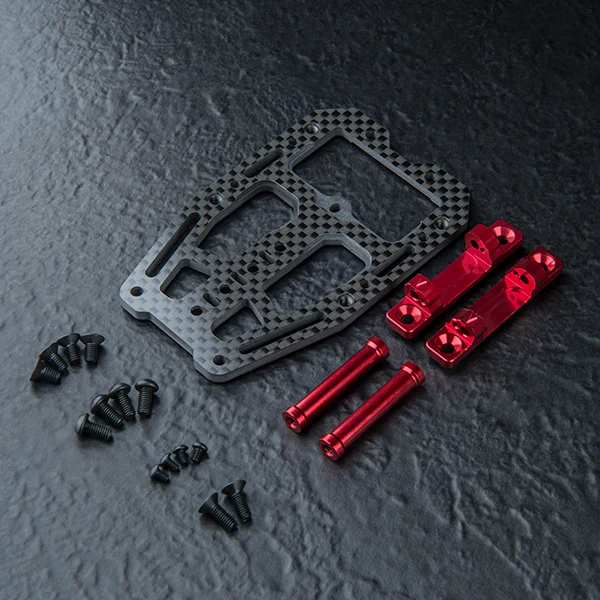 RMX 4 Carbon Lightweight Front Head Mount Set - Red Black [MST] 210736BK 210736R - Image 2