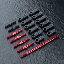 RMX 4 Full Turnbuckle Shaft Tie Rod Set (RED BLACK) [MST] 210739R