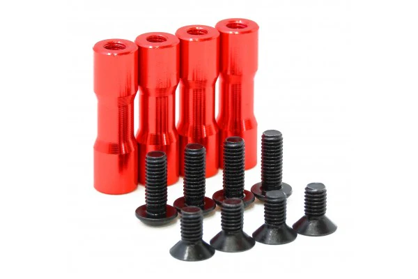 ROUND SHAPE ALUMINUM POST SET FOR RDX SIDE DECK (20mm-4pcs) BLACK PURPLE RED [WRAP UP NEXT] 0695-FD 0696-FD 0697-FD - Image 3
