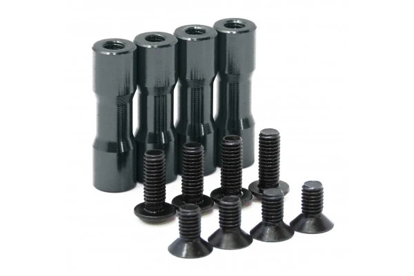 ROUND SHAPE ALUMINUM POST SET FOR RDX SIDE DECK (20mm-4pcs) BLACK PURPLE RED [WRAP UP NEXT] 0695-FD 0696-FD 0697-FD - Image 4
