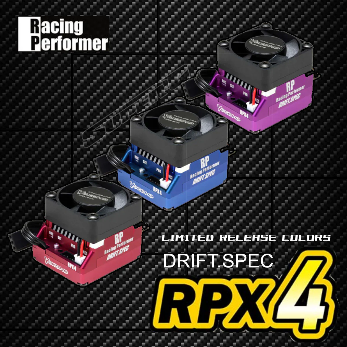 RPX 4 D (DRIFT SPEC) BLUE RED PURPLE Brushless Electronic Speed Control ESC [Yokomo] BL-RPX4D