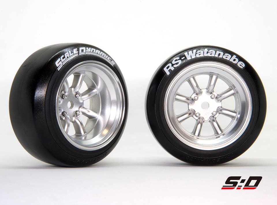 INCHDOWN: RS Watanabe Aluminum Silver Rims Set (9mm - 12mm) [Scale Dynamics] 10151 10152