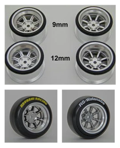 INCHDOWN: RS Watanabe Aluminum Silver Rims Set (9mm - 12mm) [Scale Dynamics] 10151 10152 - Image 2