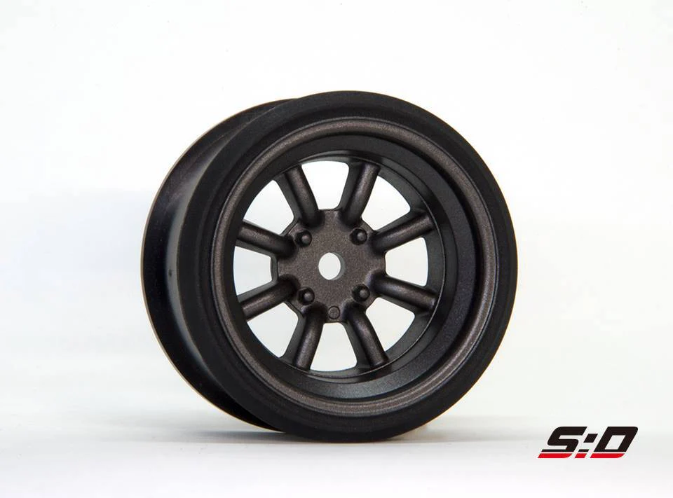 INCHDOWN: RS Watanabe Gunmetal Rims Set (9mm - 12mm) [Scale Dynamics] 10153 10154 - Image 2