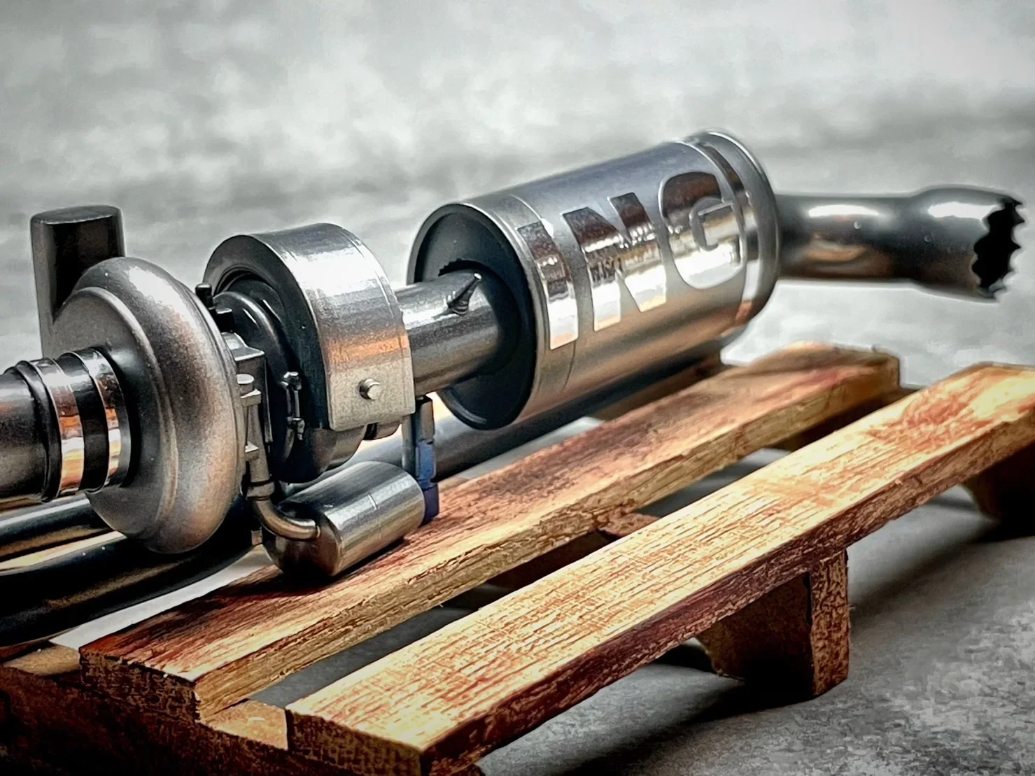 RWB rotana Muffler Set Turbo PORSCHE Canister (RESIN BLACK 3D) [Pandora] APA-1540 - Image 4