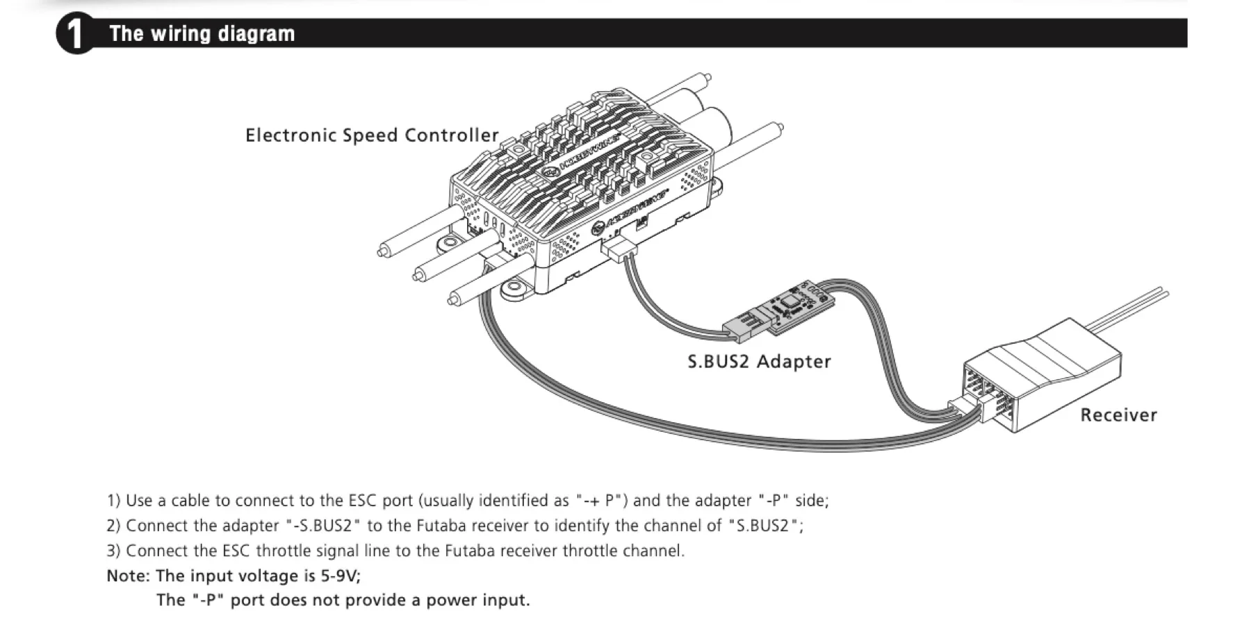 S.BUS2 Telemetry Adapter for FUTABA Radio system SBUS [Hobbywing] 30850500 - Image 2