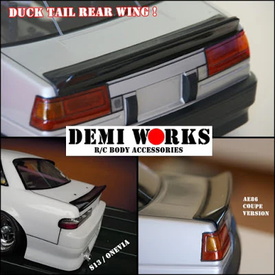 S13 - AE86 Coupe Duck Tail Universal Rear Wing [Demi Works] DWRW1386