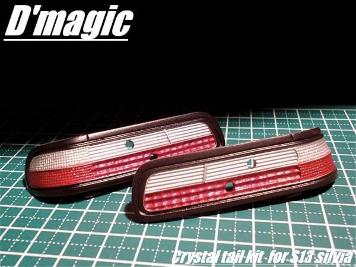 S13 Silvia Coupe 240SX Rear Crystal Tail Light Kit Buckets (3mm LED ready) [D'Magic] DM4-600 DMAGIC - Image 3
