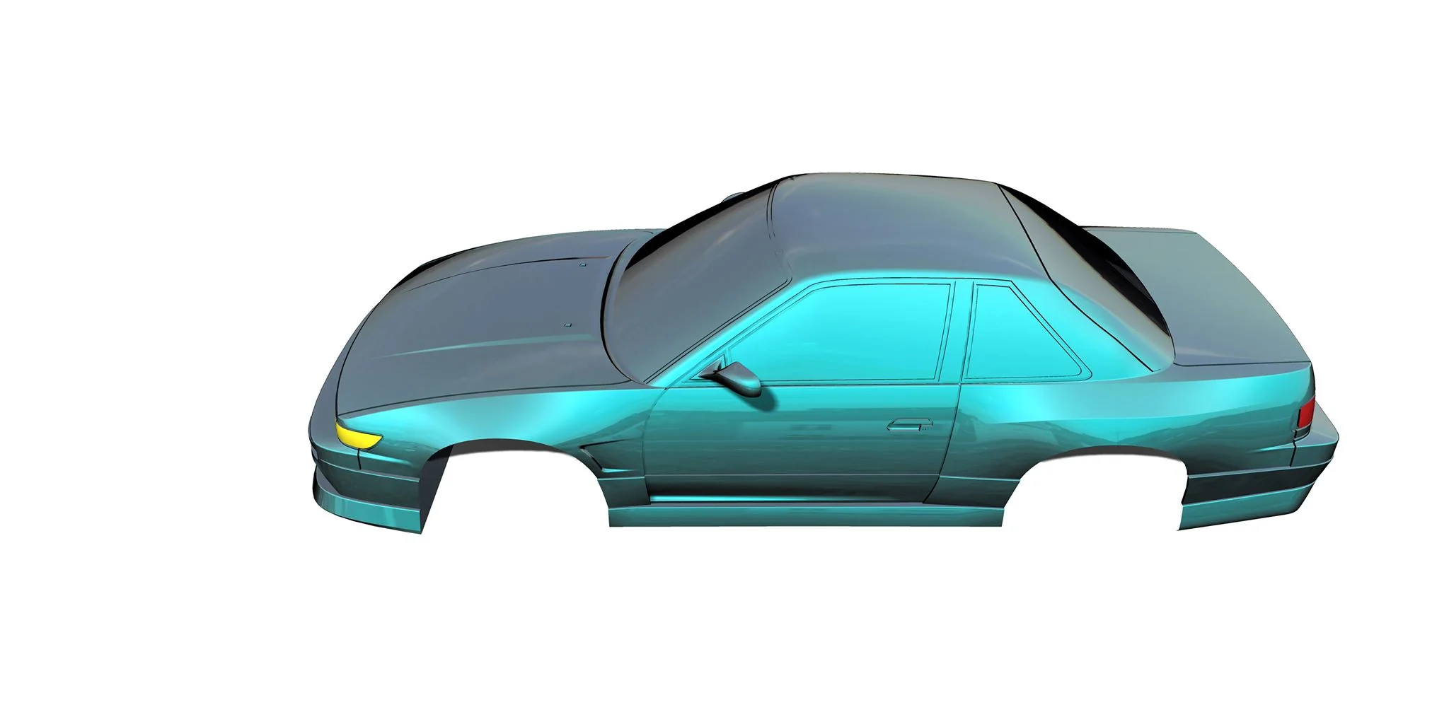 S13 Spirit Rei NISSAN 240sx Coupe w- Over Fenders 1-10 Drift Body Shell [RC ARLOS] RC-ASRS13-BS - Image 8