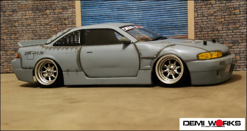 S14 (Zenki) Rocket Bunny Full 1-10 Body Kit (for SD-1093 Yokomo) [Demi Works] DWS14BK-A - Image 4