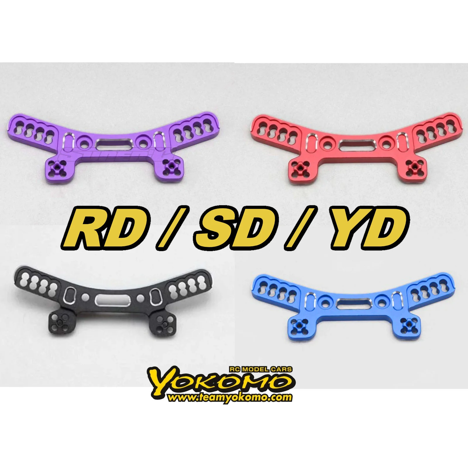 SD / RD / YD ALUMINUM FRONT SHOCK Tower (BLUE - RED - PURPLE - BLACK) [Yokomo] Y2-017AFE