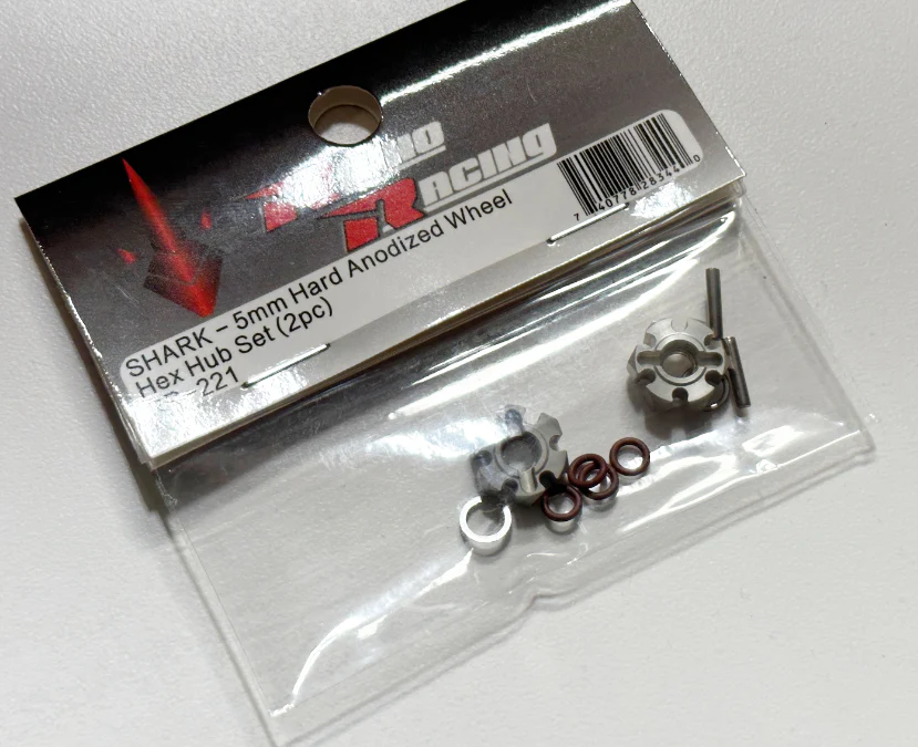 SHARK - 5mm Hard Anodized Wheel Hex Hub Set (2pc) [Rhino Racing] RR-221