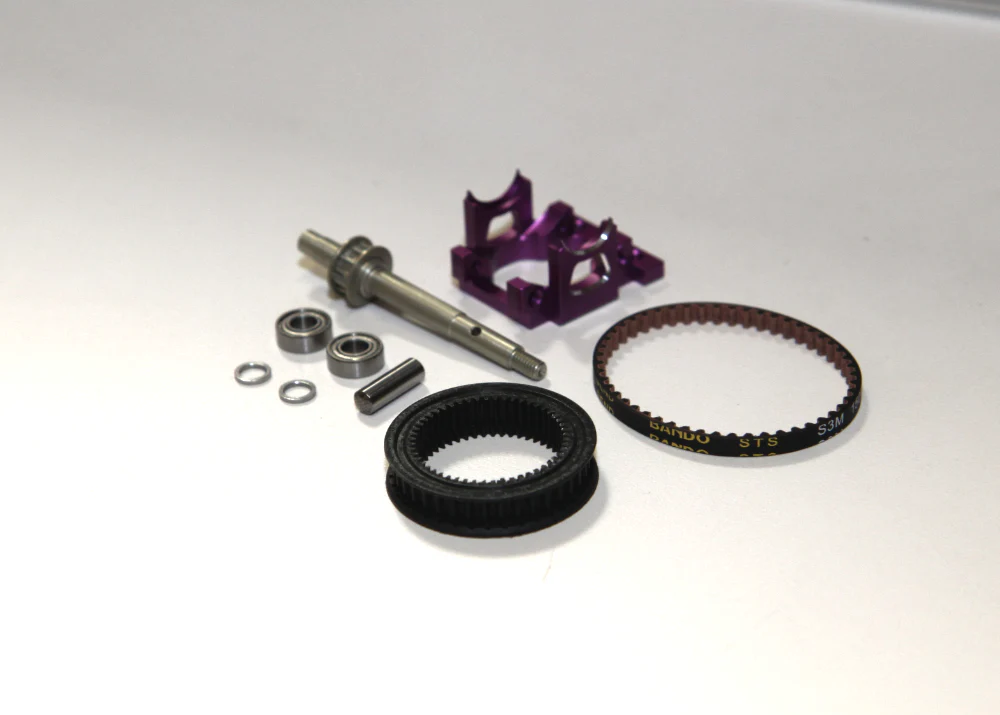 SHARK - Belt Drive Conversion Kit for Shark Transmission - RED PURPLE BLACK [Rhino Racing] RR-825 B R P - Image 3