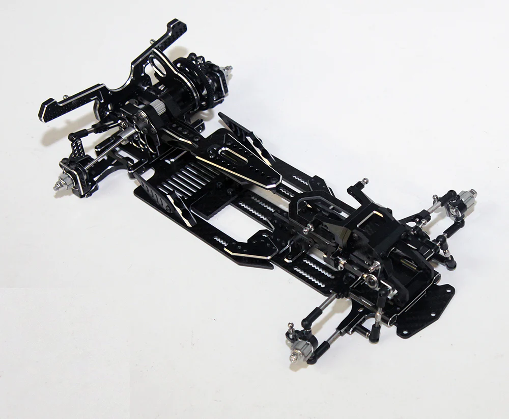 SHARK FINAL FORM - Factory Assembled Chassis Kit IFS 1-10 Premium RWD Drift Car - RED PURPLE BLACK [Rhino Racing] RR-2000 - Image 4