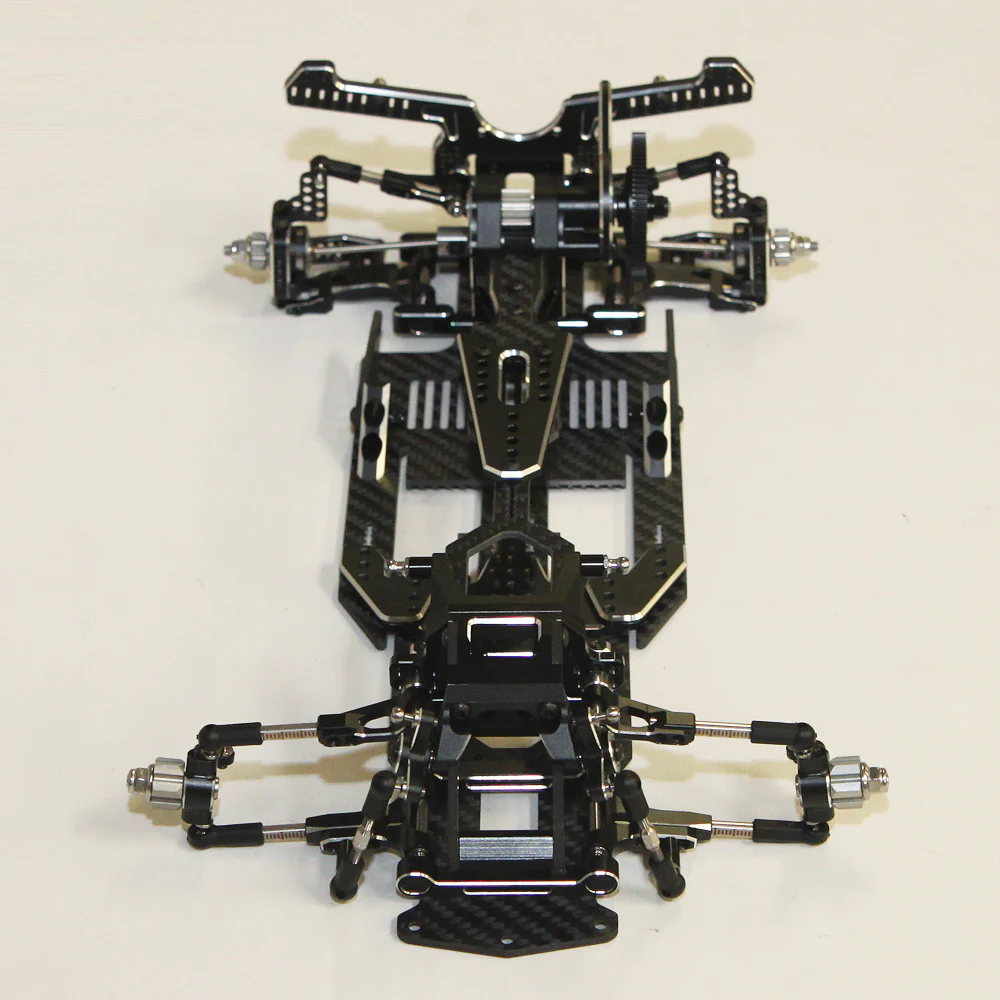 SHARK FINAL FORM - Factory Assembled Chassis Kit IFS 1-10 Premium RWD Drift Car - RED PURPLE BLACK [Rhino Racing] RR-2000 - Image 7