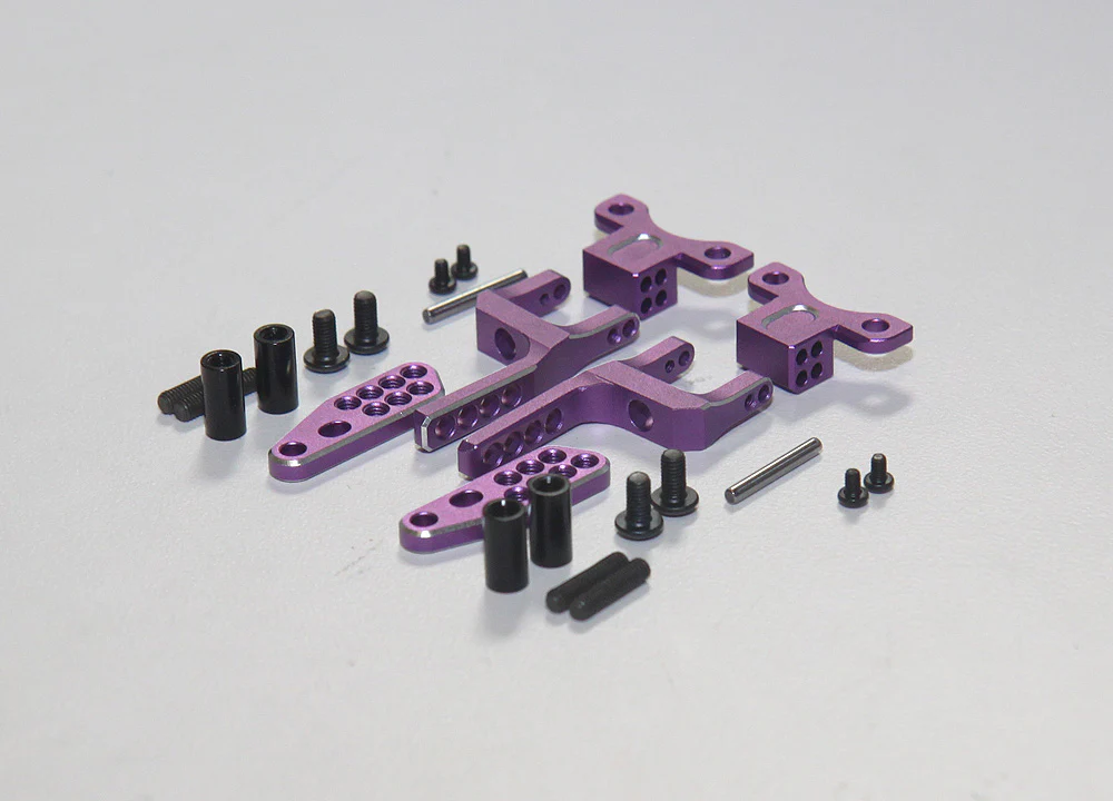 SHARK - Rear H Arm Adapter Set - RED PURPLE BLACK [Rhino Racing] RR-1600R RR-1600P RR-1600B - Image 7