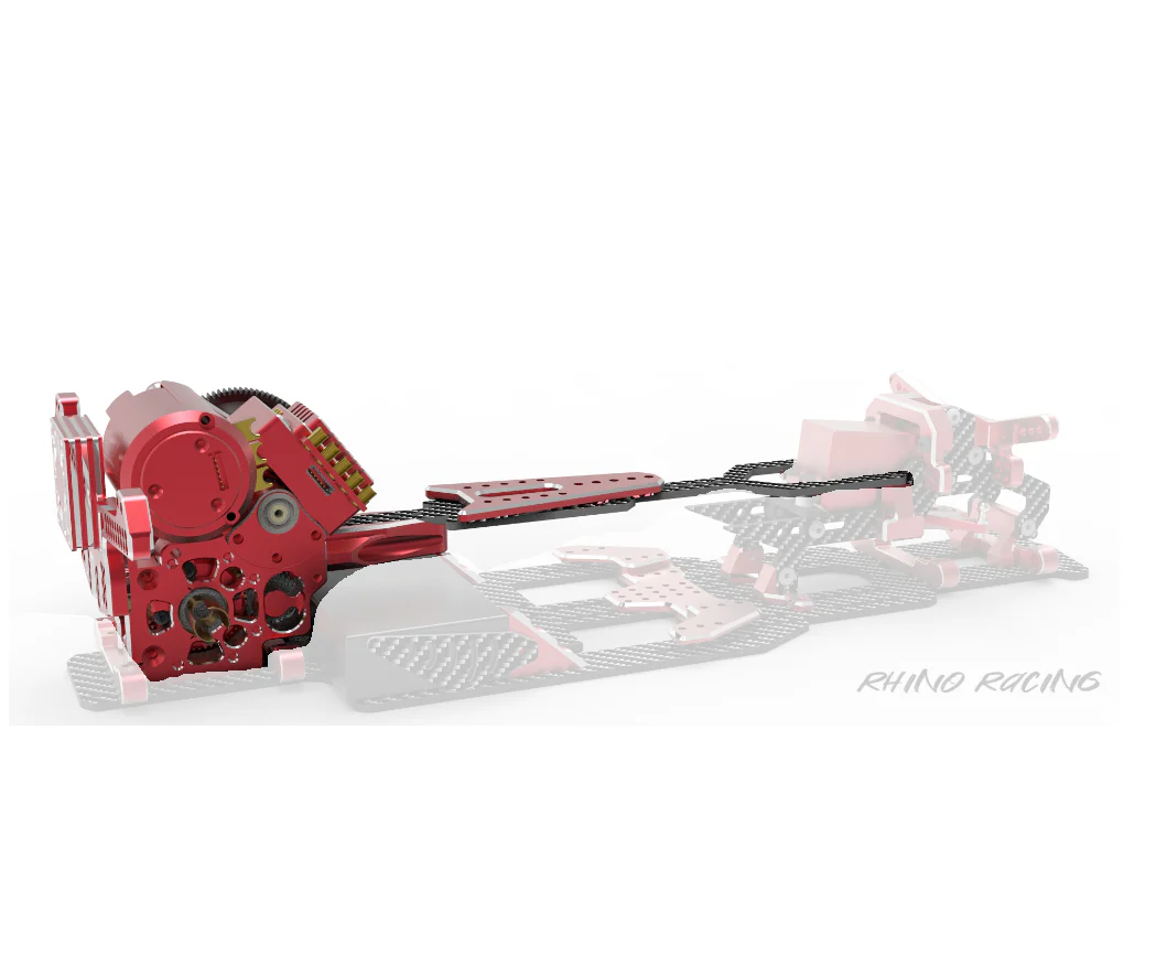 SHARK Transmission Gear Box (With Upper Deck And Shock Tower) - BLUE SILVER RED PURPLE BLACK - YD-2 RD SD RMX RDX [RHINO RACING] RR-820 - Image 12