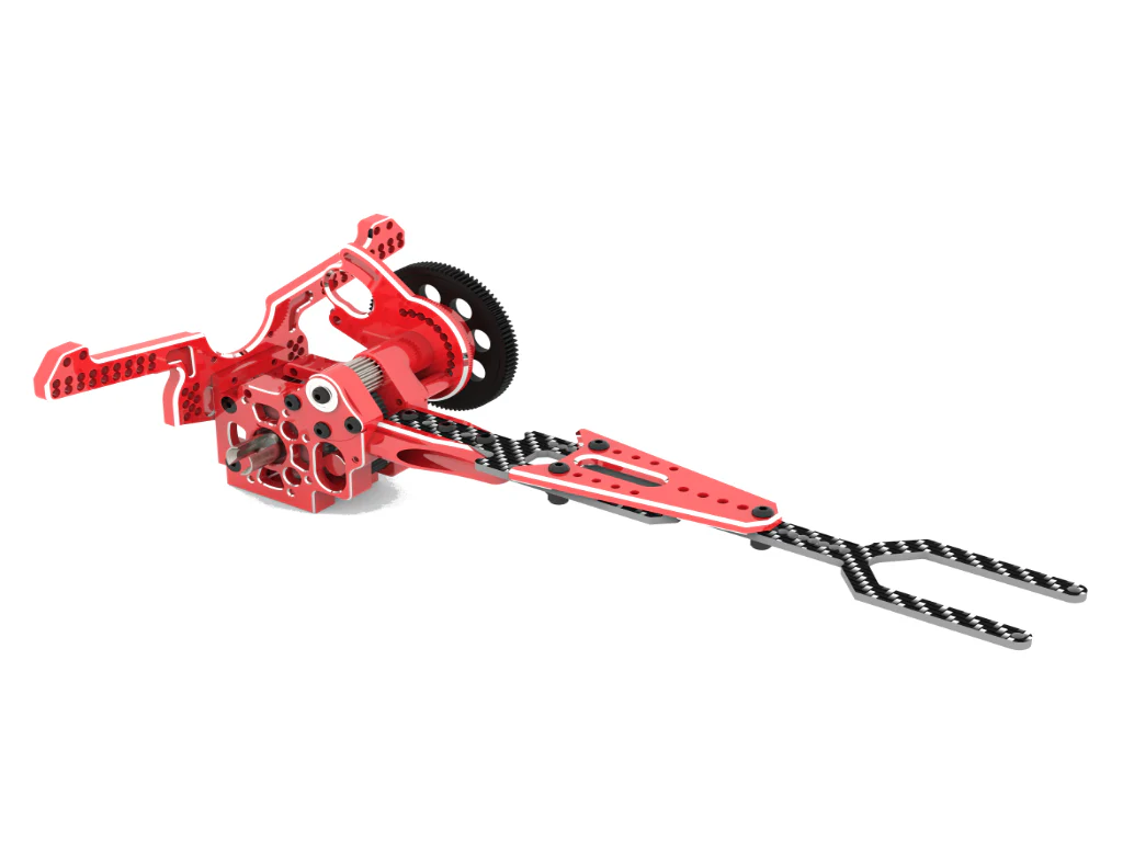 SHARK Transmission Gear Box (With Upper Deck And Shock Tower) - BLUE SILVER RED PURPLE BLACK - YD-2 RD SD RMX RDX [RHINO RACING] RR-820 - Image 9