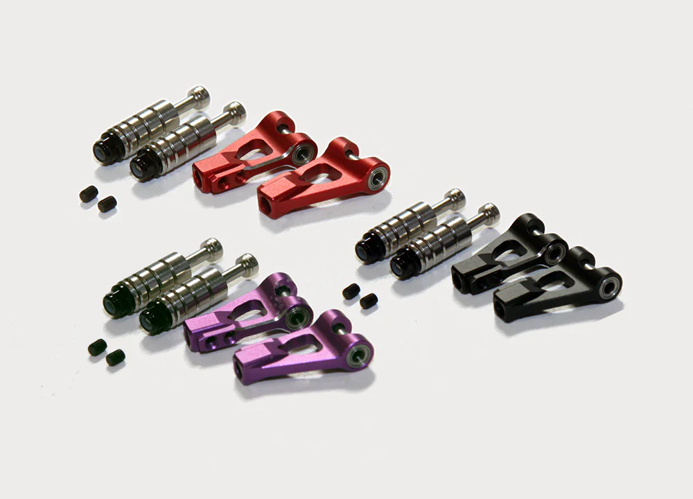 SHARK - Upper Aluminum Arm Set - BLUE RED PURPLE BLACK [Rhino Racing] RR-1200R RR-1200P RR-1200B - Image 5