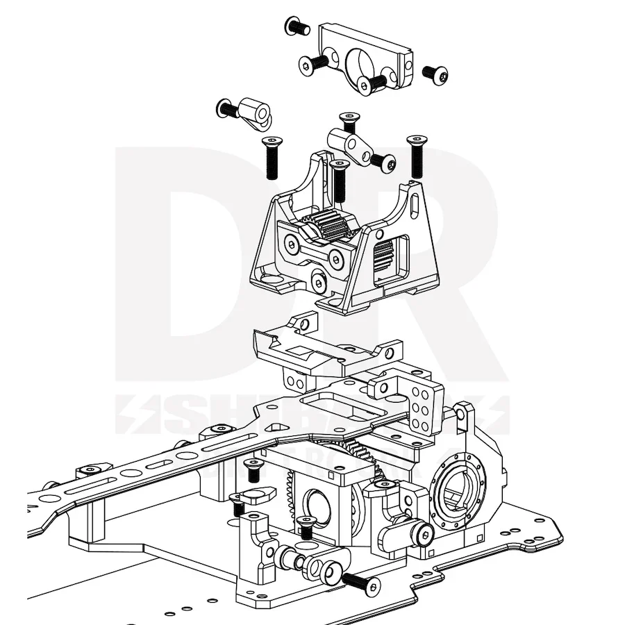 SHIBATA GRK5-R Conversion Set for GRK5 1-10 Drift Chassis Kit RED PURPLE BLACK[R31 House] - Image 6