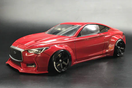 Shibata Infiniti Q60 D1GP 1-10 RC Drift Body (NO DECAL OR MASK) [SHIBATA] R31W423
