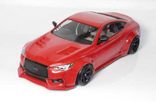 Shibata Infiniti Q60 D1GP 1-10 RC Drift Body (NO DECAL OR MASK) [SHIBATA] R31W423 - Image 3