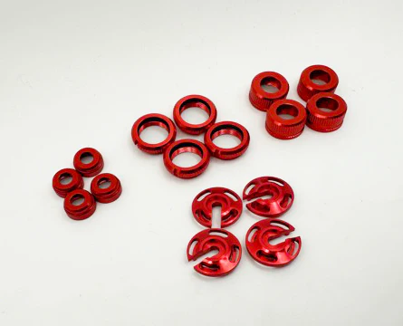 Shock Color Changer Kit and Spring Holders (TRF Style) - RED PURPLE BLACK [Rhino Racing] - Image 3