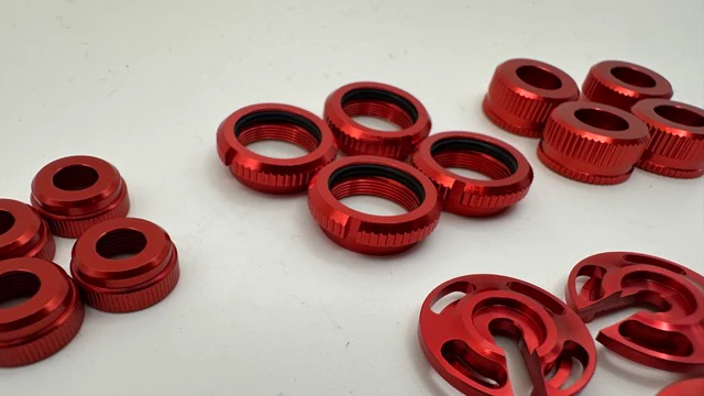 Shock Color Changer Kit and Spring Holders (TRF Style) - RED PURPLE BLACK [Rhino Racing] - Image 4