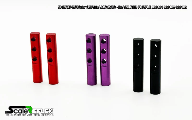 SHORT POSTS for GORILLA MOUNTS (2-Pack) - PURPLE RED BLACK BLUE [Scale Reflex] 888183 888182 888181 - Image 3