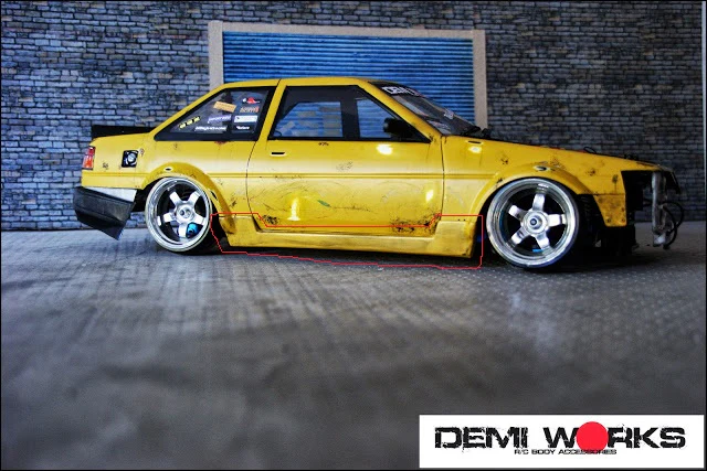 Side Step - NORMAL SIDE SKIRTS Toyota AE86  [Demi Works] DWAE86NS