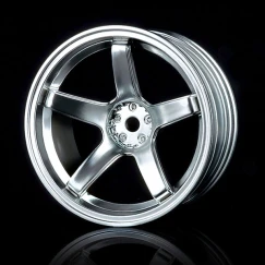 Silver 5 Spokes - ADVAN GT Style - 8 Offset Rims (4-Pack) [MST] 832005FS
