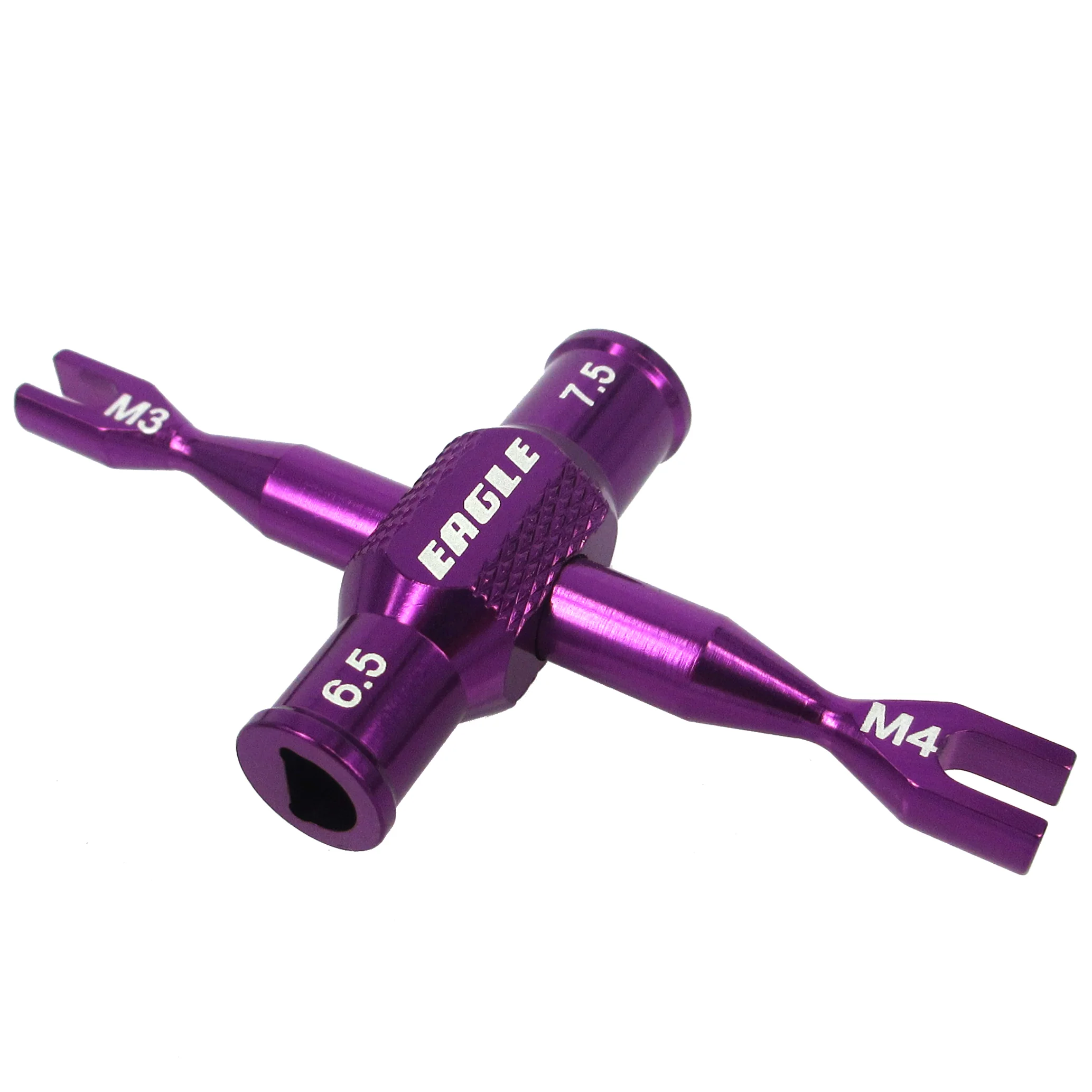 SP Dual Turnbuckle Wrench (3mm/4mm) with Ball End Cup Winder Tool (PURPLE) [Eagle Racing] 3723V2-U3-PU - Image 2