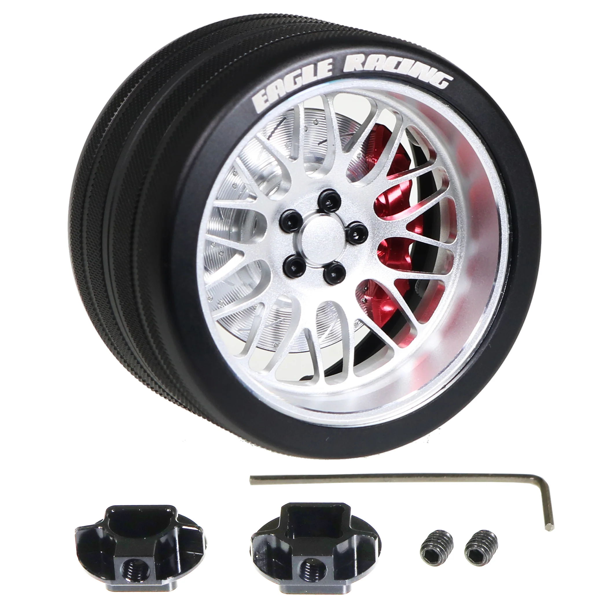 SP Metal Grip Steering Wheel (BBS MESH) (Silver)  [Eagle Racing] 3957-BBS10Y-SI - Image 2