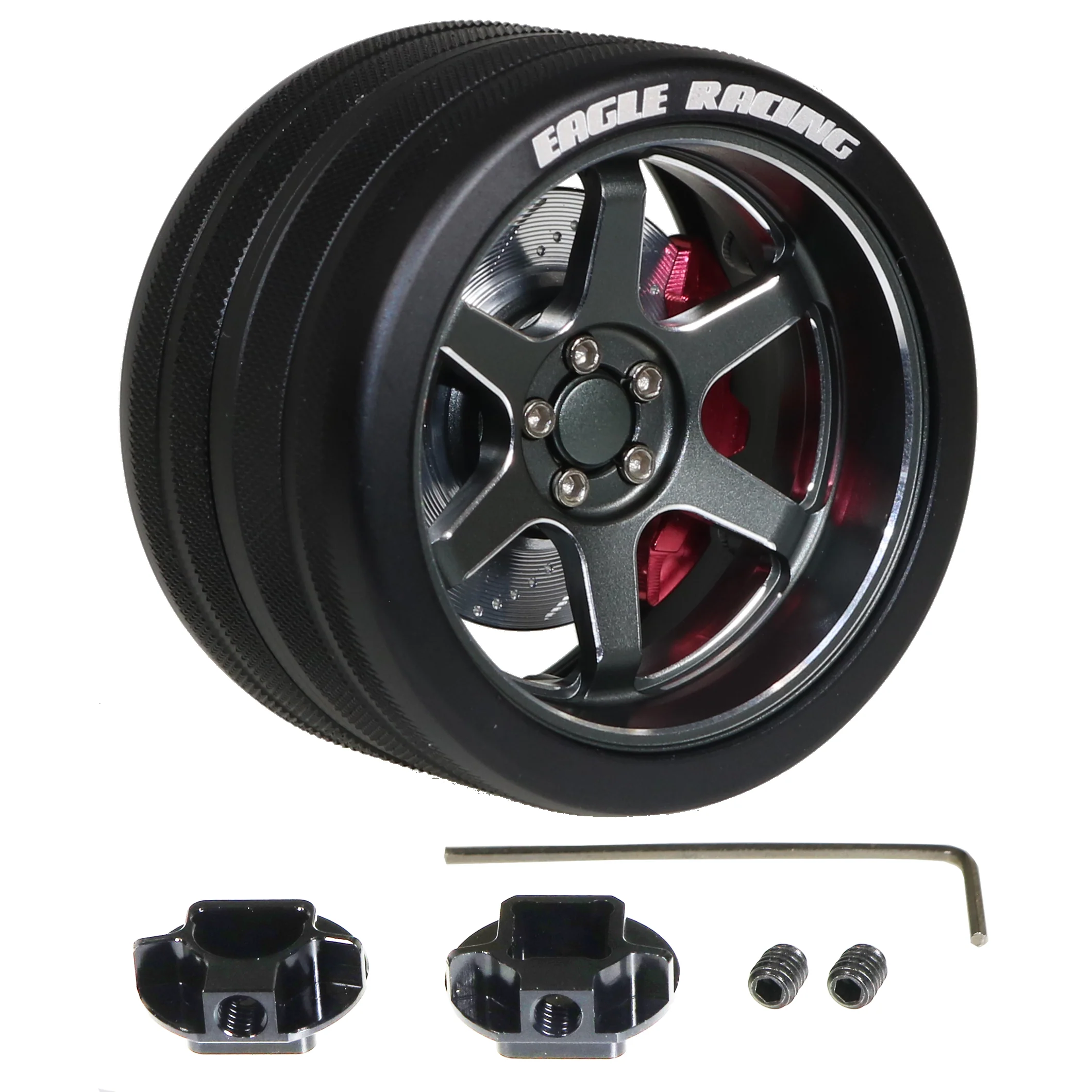 SP Metal Grip Steering Wheel (TE37) 6 Spoke (Gun Metal) [Eagle Racing] 3957-6S-GU - Image 2