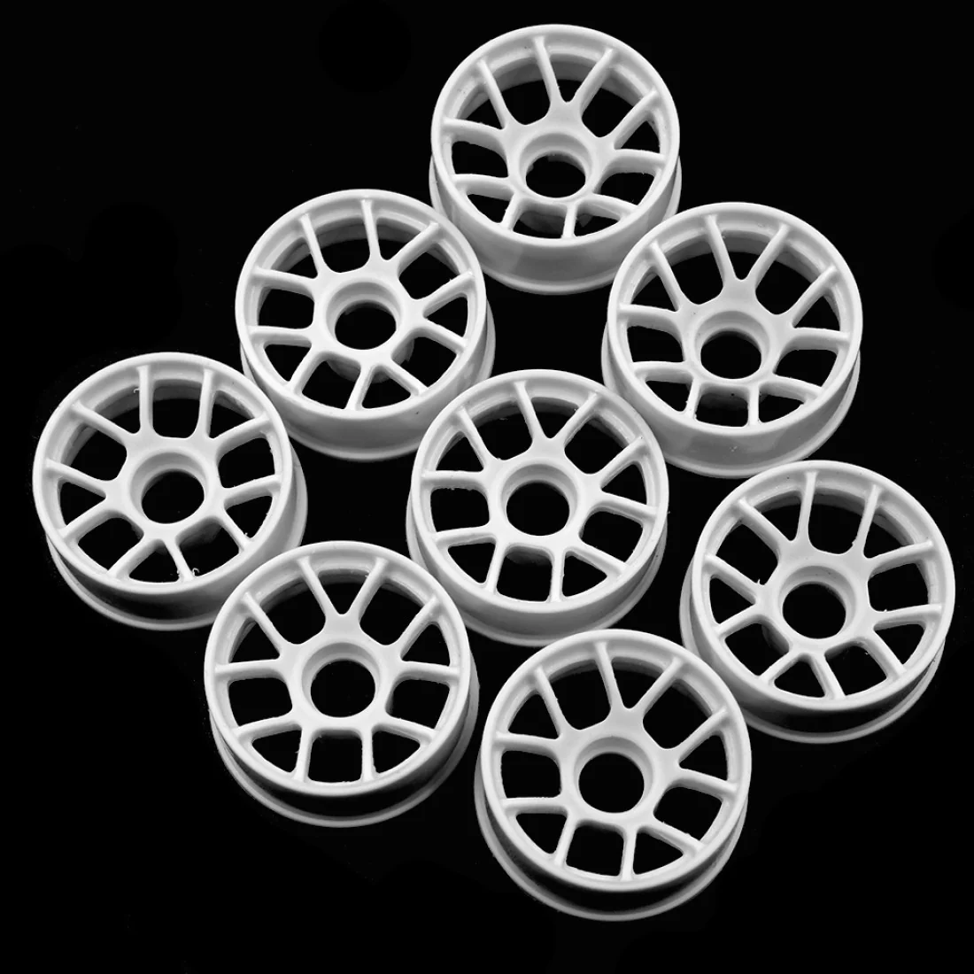 Split 5 Spoke - NARROW  8.5mm Rim Wheel Set for 2WD Mini-Z - WHITE (0 +1 +2 +3) [Yeah Racing] WL-0159WH