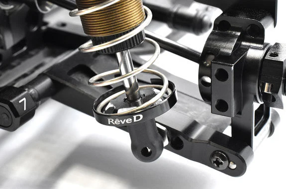 SPM Titanium Shock Shafts for Yokomo SLF Big Bores (3mm x 28.3mm) 4pc set with E Rings Clip [Reve D] RT-012A