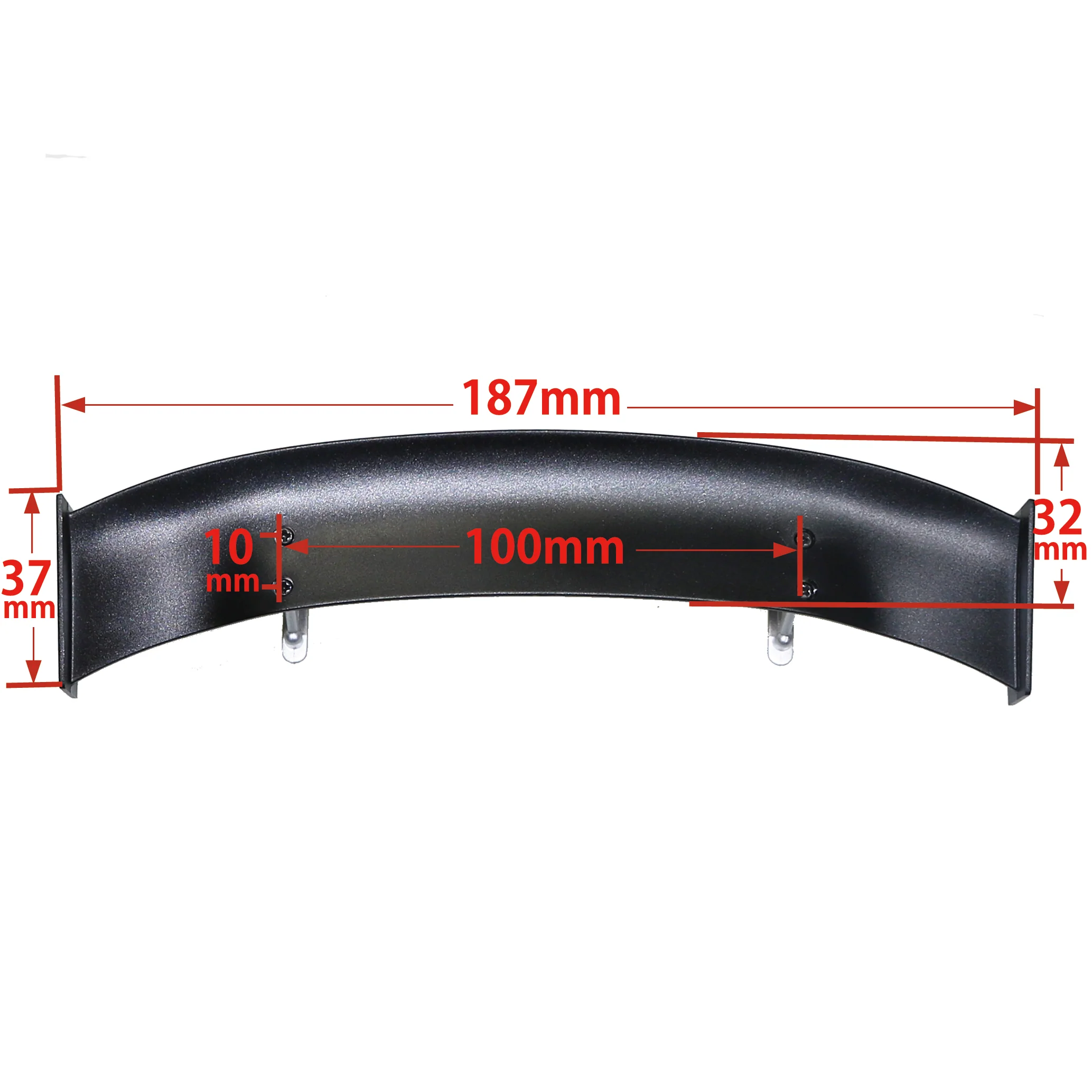 SPOILER (187mm) w/ Large Side Flaps with SILVER (HIGH) WING STANDS  [EAGLE] WG00444 - Image 3