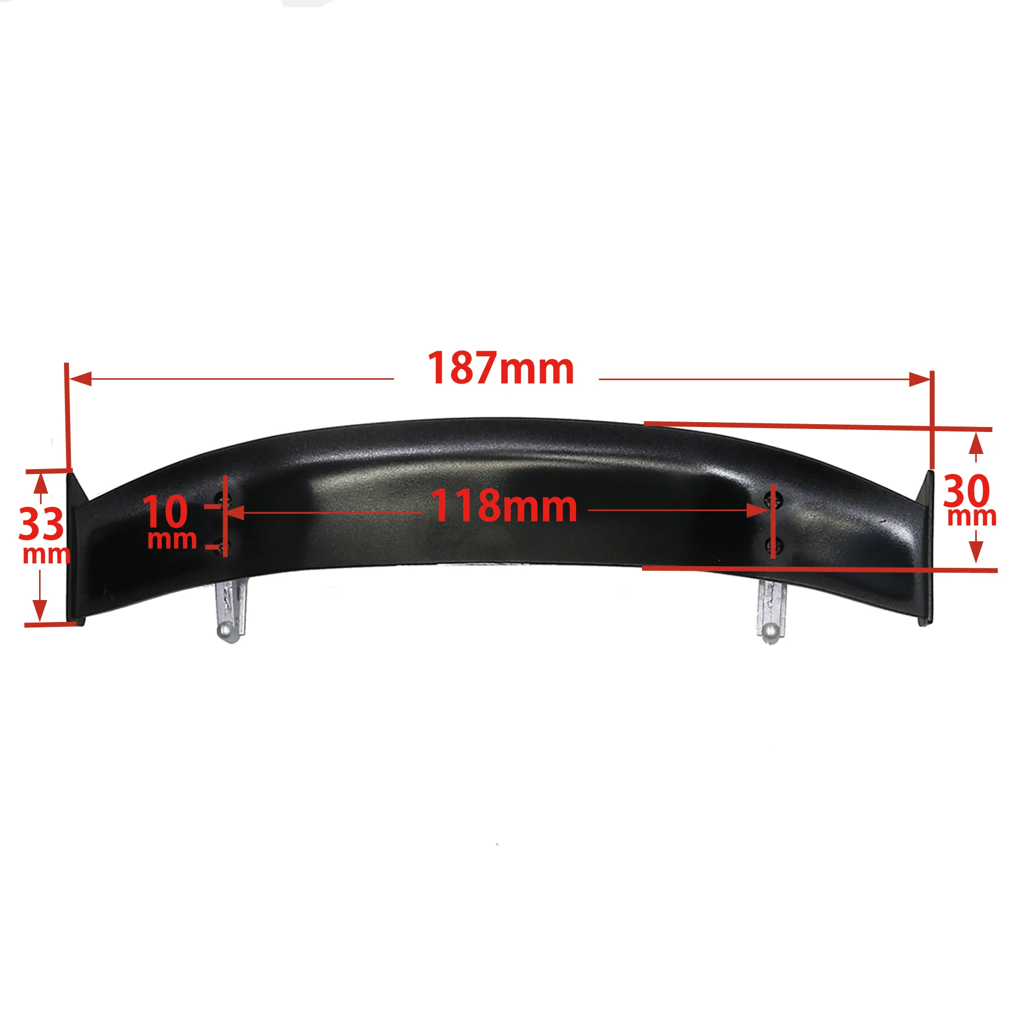 SPOILER (187mm) with SILVER (Low) WING STANDS Trunk Corner  [GRT] WG00429 - Image 3