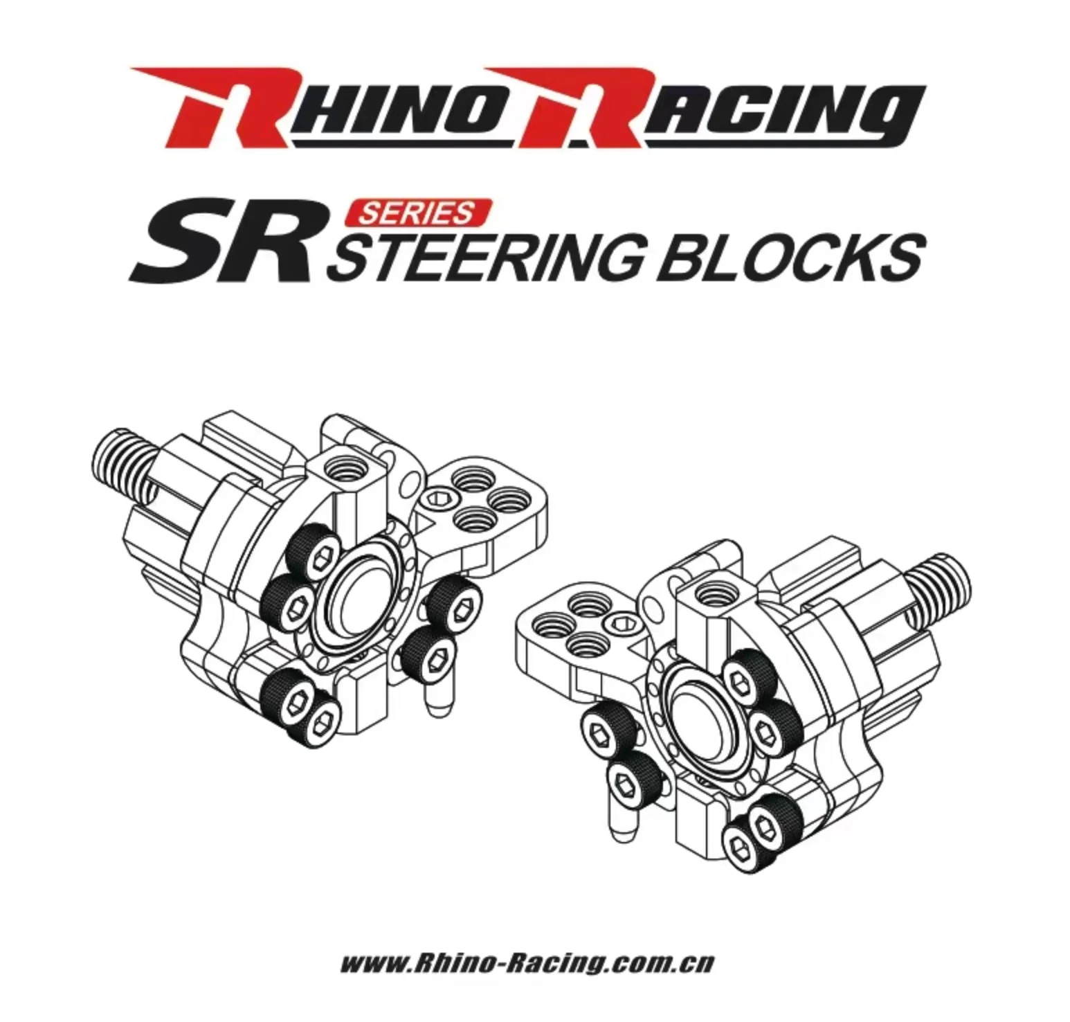 SR Series Front Steering Aluminum Knuckle Set - BLUE RED PURPLE BLACK [Rhino Racing] RR-1405 - Image 6