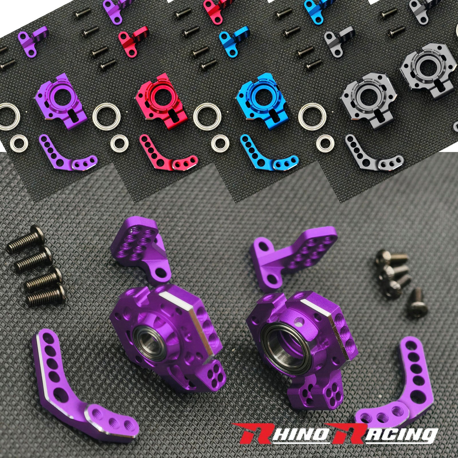 SR Series Rear Upright Set - BLUE RED PURPLE BLACK [Rhino Racing] RR-1505