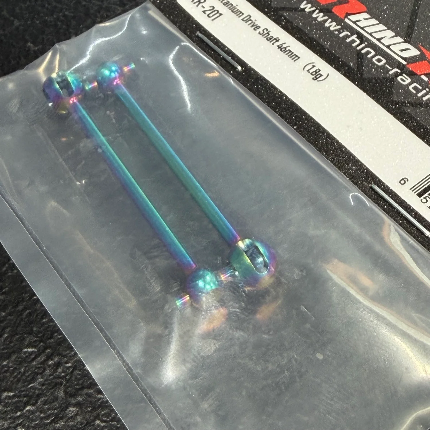 SR Titanium Drive Shaft 46mm (18g) - Pair for CVD (RR-200) [RHINO RACING] RR-201 - Image 2